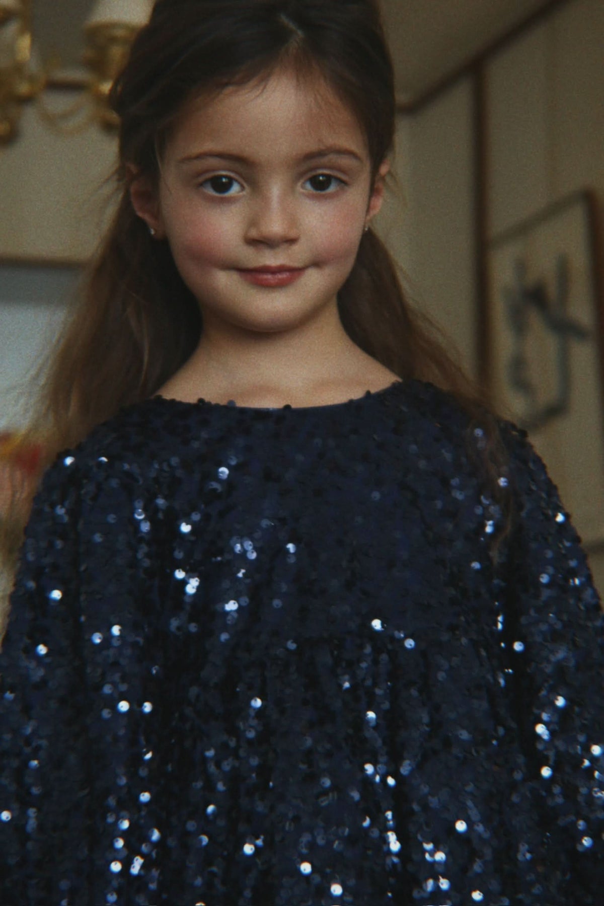 Lila Sequins Bow Dress - Total Eclipse