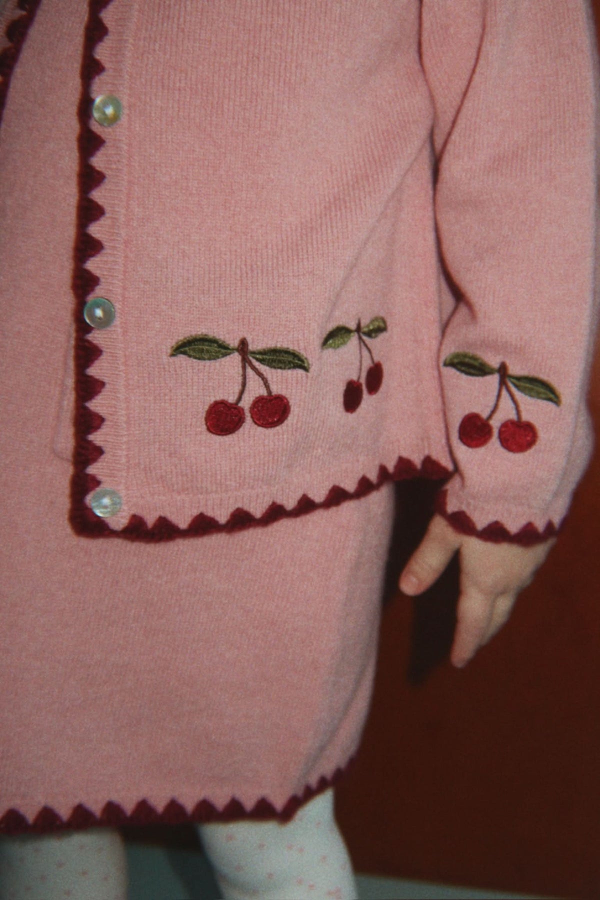 Colette Wool Cardigan - Pale Blush
