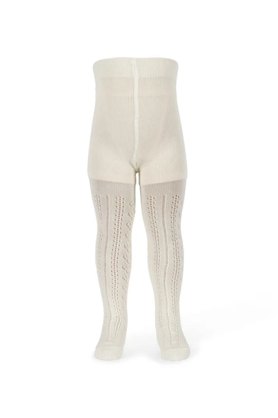 Ull Pointelle Strumpbyxor - Off White