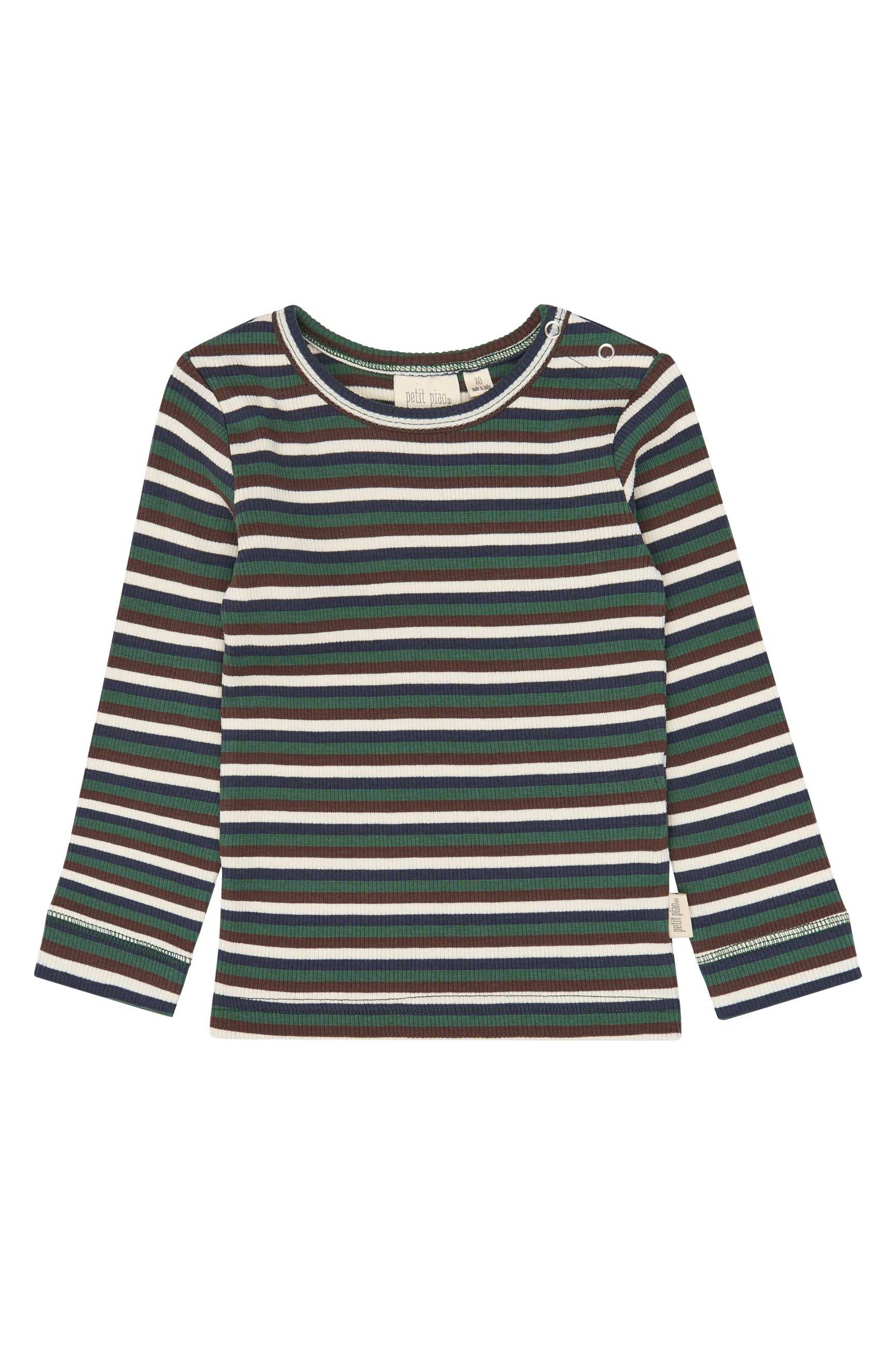 Song LS Tee - Trekking Green Multistriped