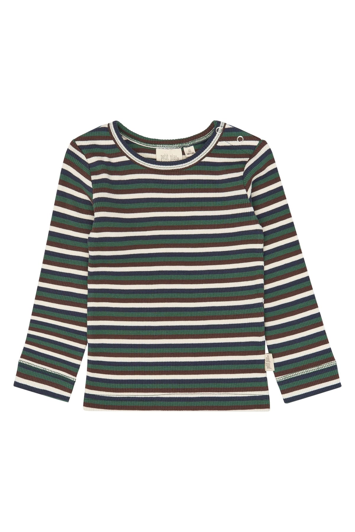 Song LS Tee - Trekking Green Multistriped
