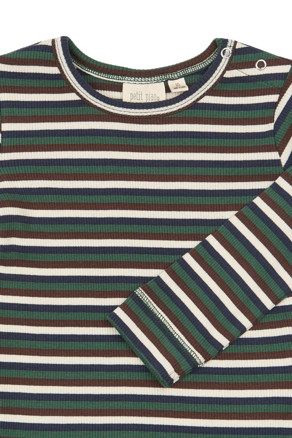 Song LS Tee - Trekking Green Multistriped