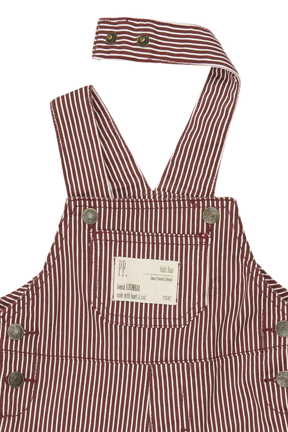 Denim Overalls - Syrah Striped