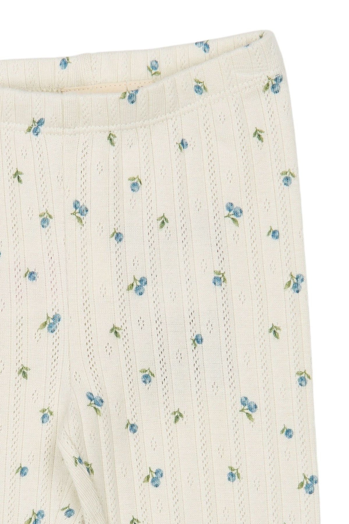 Gracie Pointelle Leggings - Eggnog Blueberry