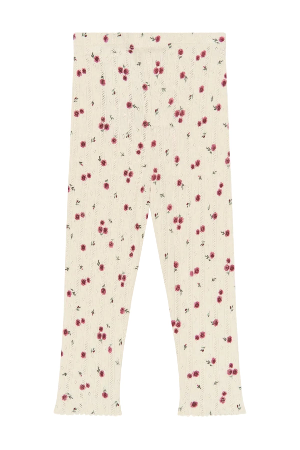 Gracie Pointelle Leggings - Eggnog Rosehip