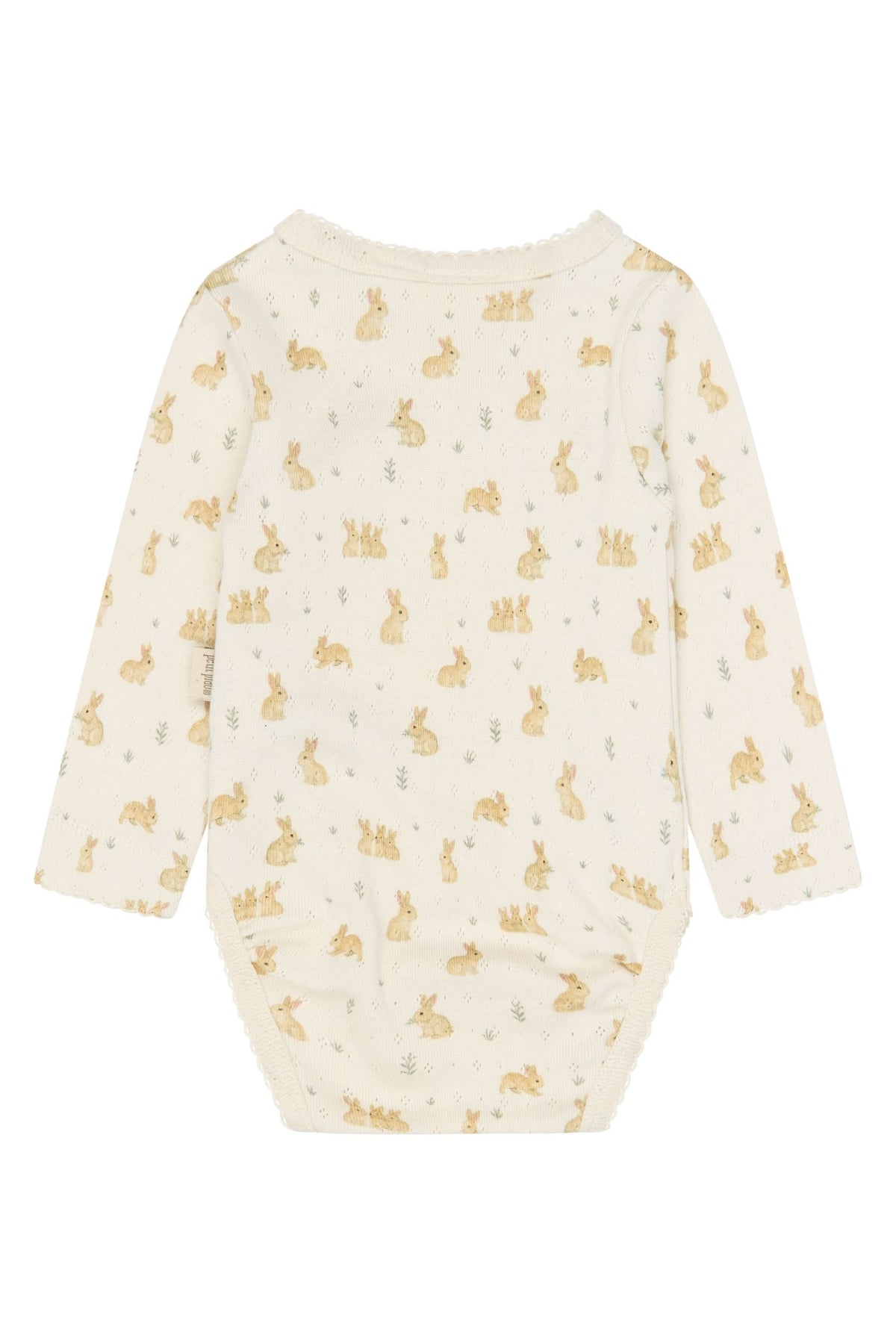 Dio Newborn Body Fold Pointelle - Eggnog Rabbit