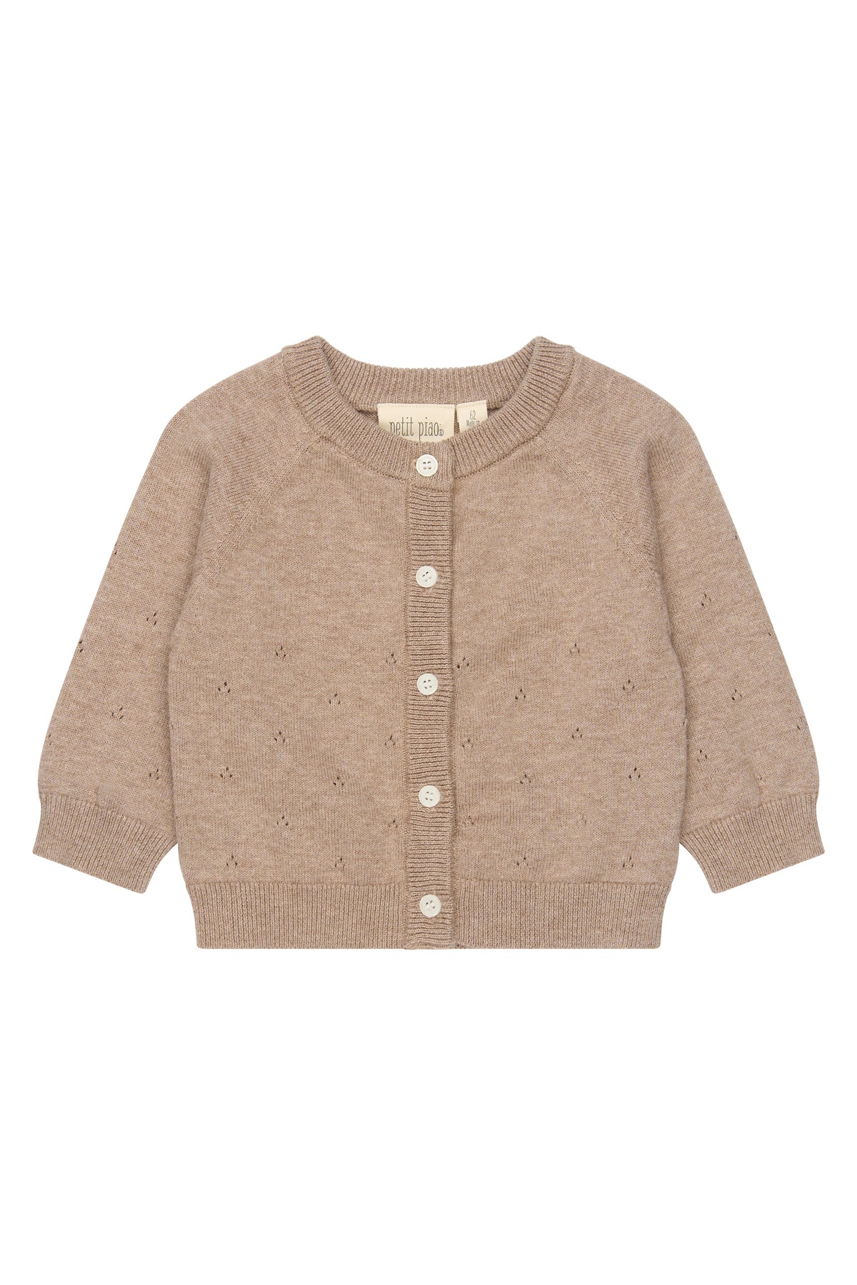 Edris Knit Pointelle Cardigan - Woodsmoke