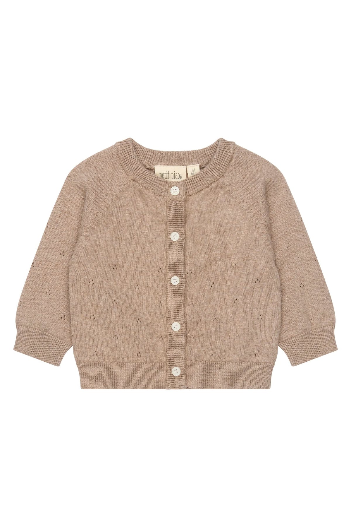 Edris Knit Pointelle Cardigan - Woodsmoke