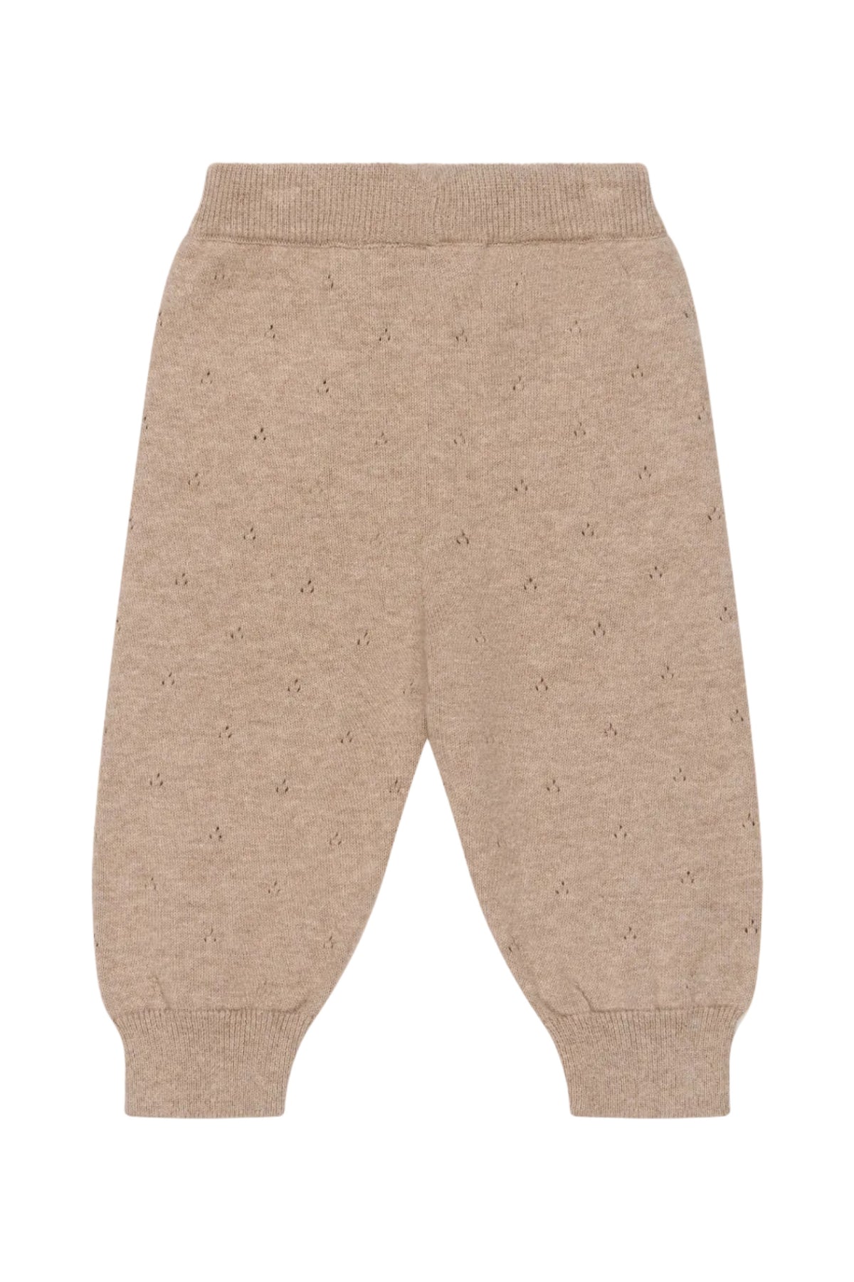 Edris Newborn Pointelle Knit Pants - Woodsmoke