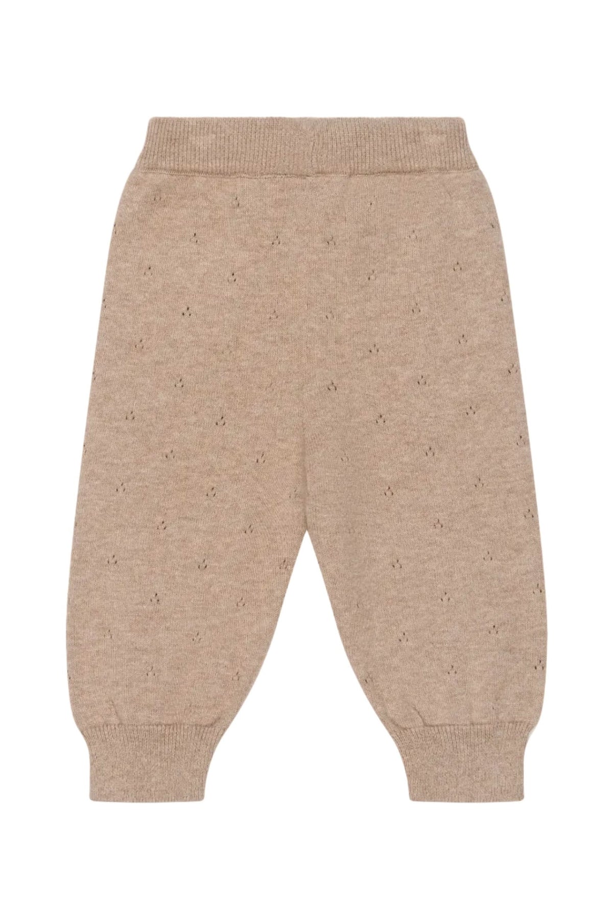 Edris Newborn Pointelle Knit Pants - Woodsmoke