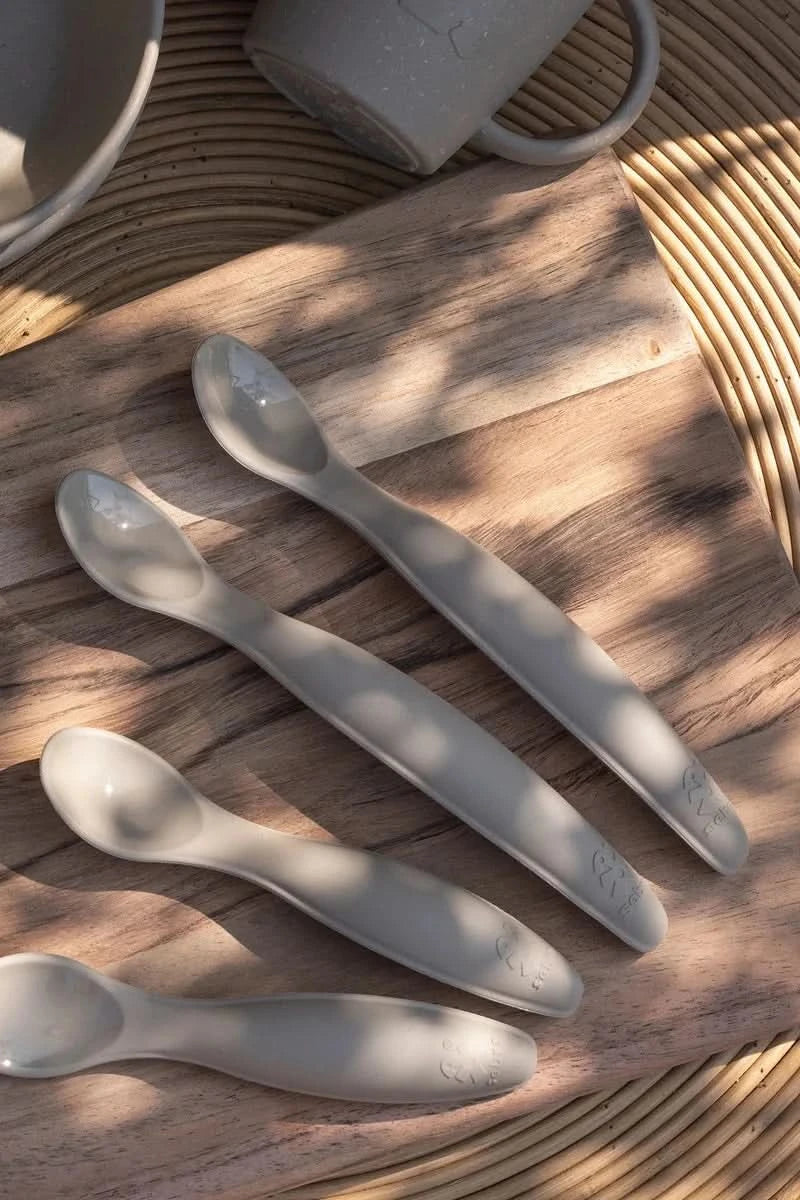 Silicone Spoon Set Short - Jetty Beige