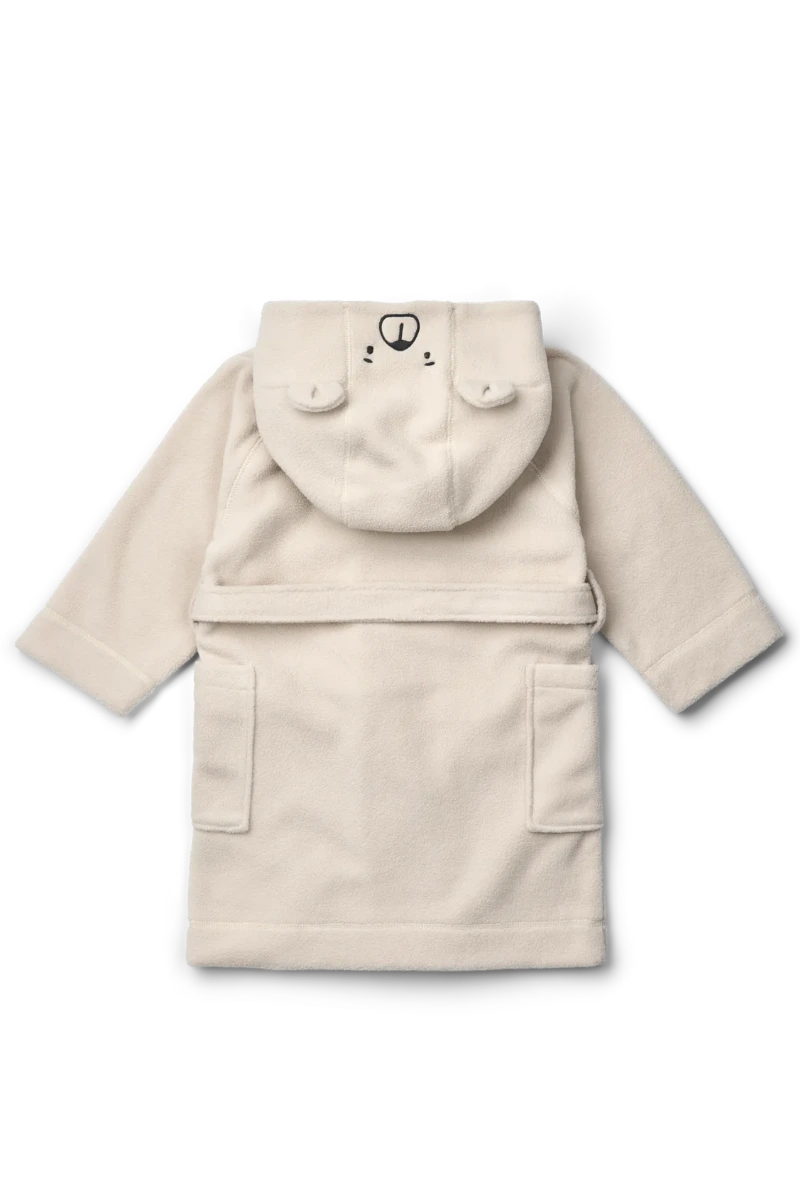 Minik Bear Fleece Bathrobe - Sandy