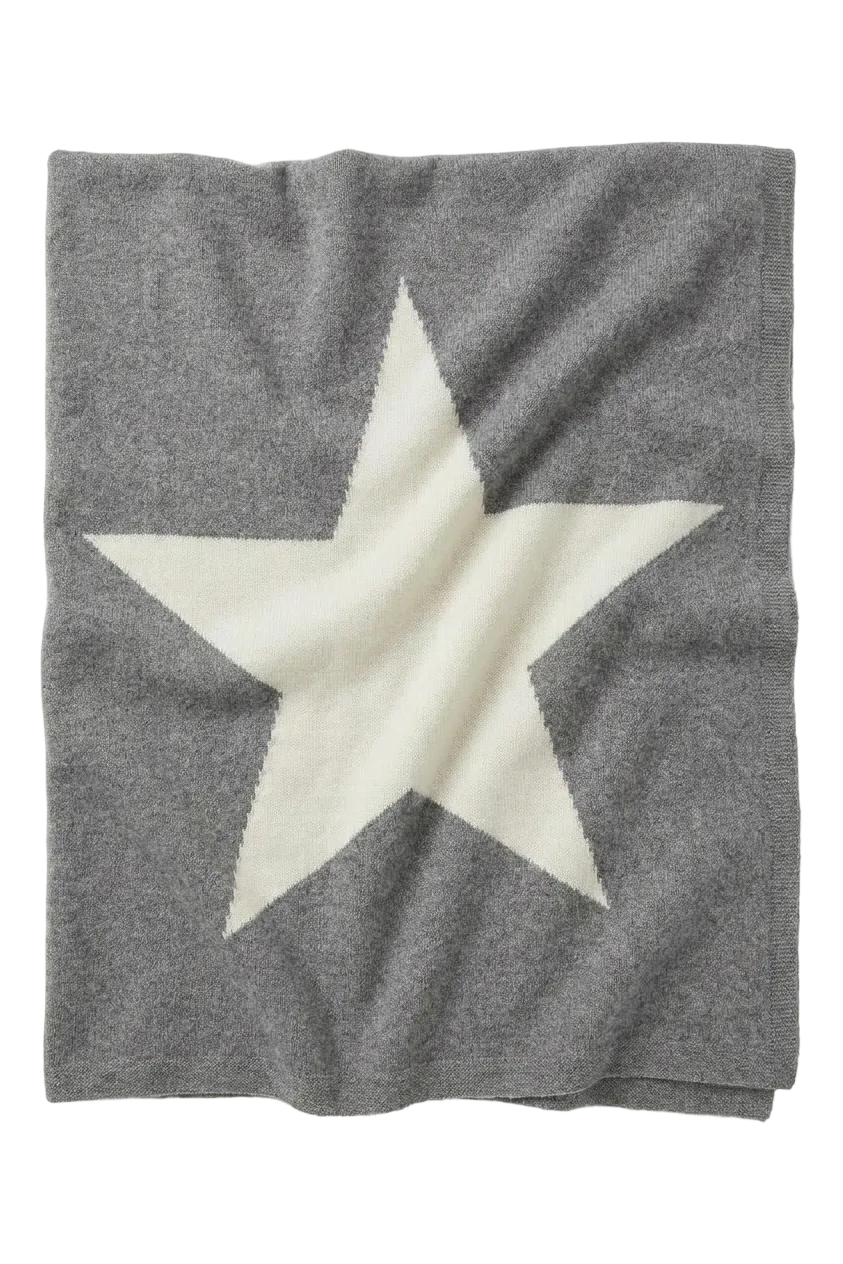 Cashmere Blanket - Star / Grey