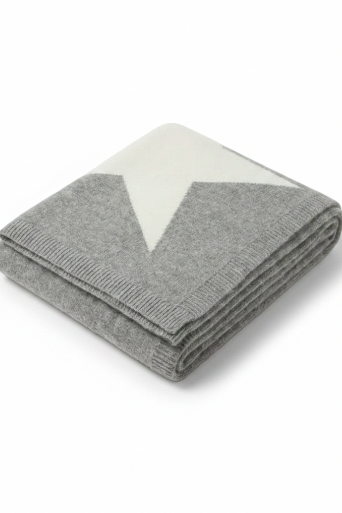 Cashmere Blanket - Star / Grey