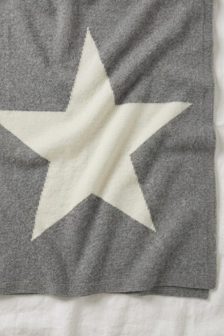 Cashmere Blanket - Star / Grey