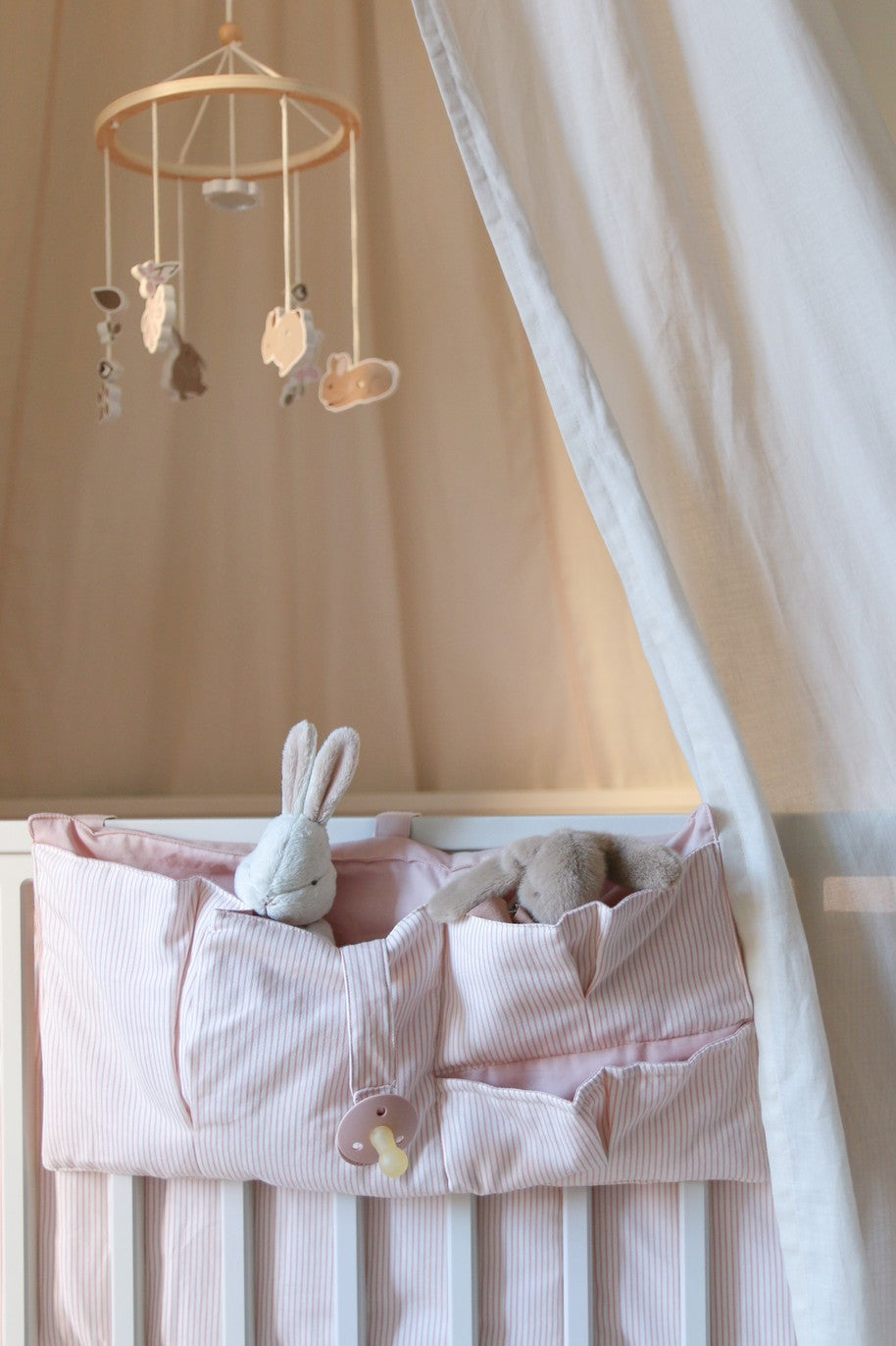 Bed Pocket - Classic Stripes Rose