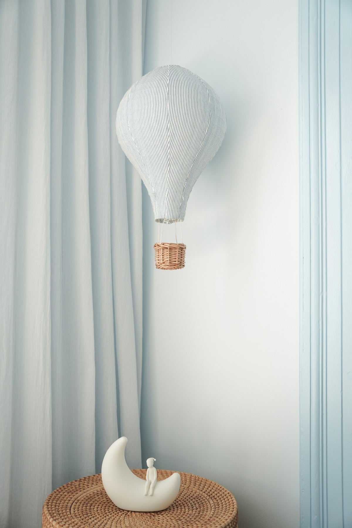 Lamp Shade, Hot Air Balloon - Classic Stripes Blue