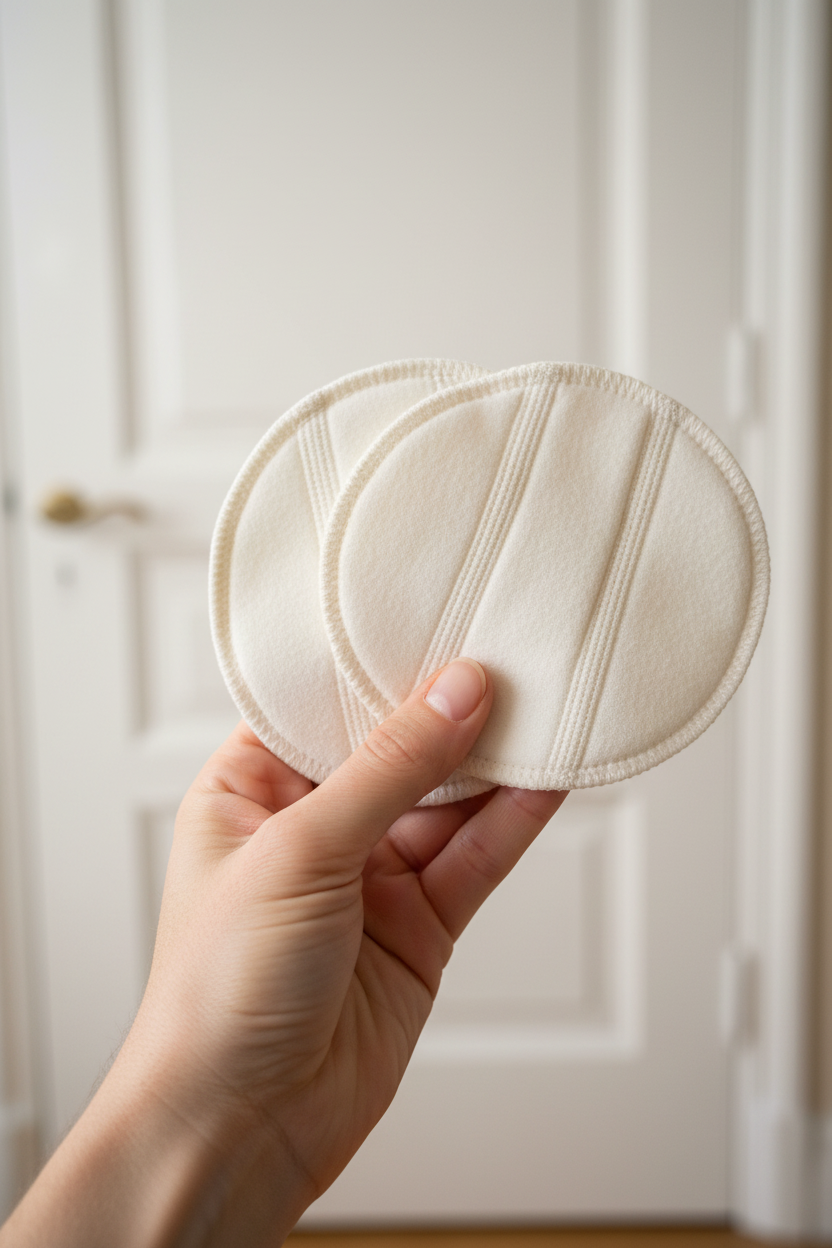 MOM Wool Nursing Pads - Hvítt
