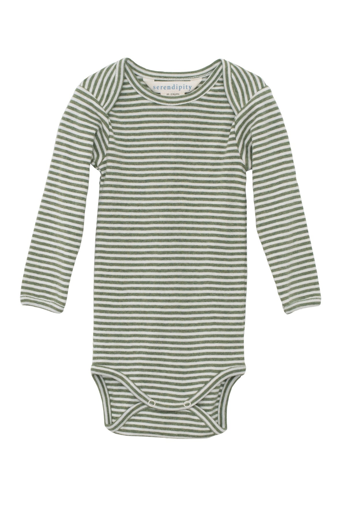 Baby Body Stripe - Moss / Offwhite