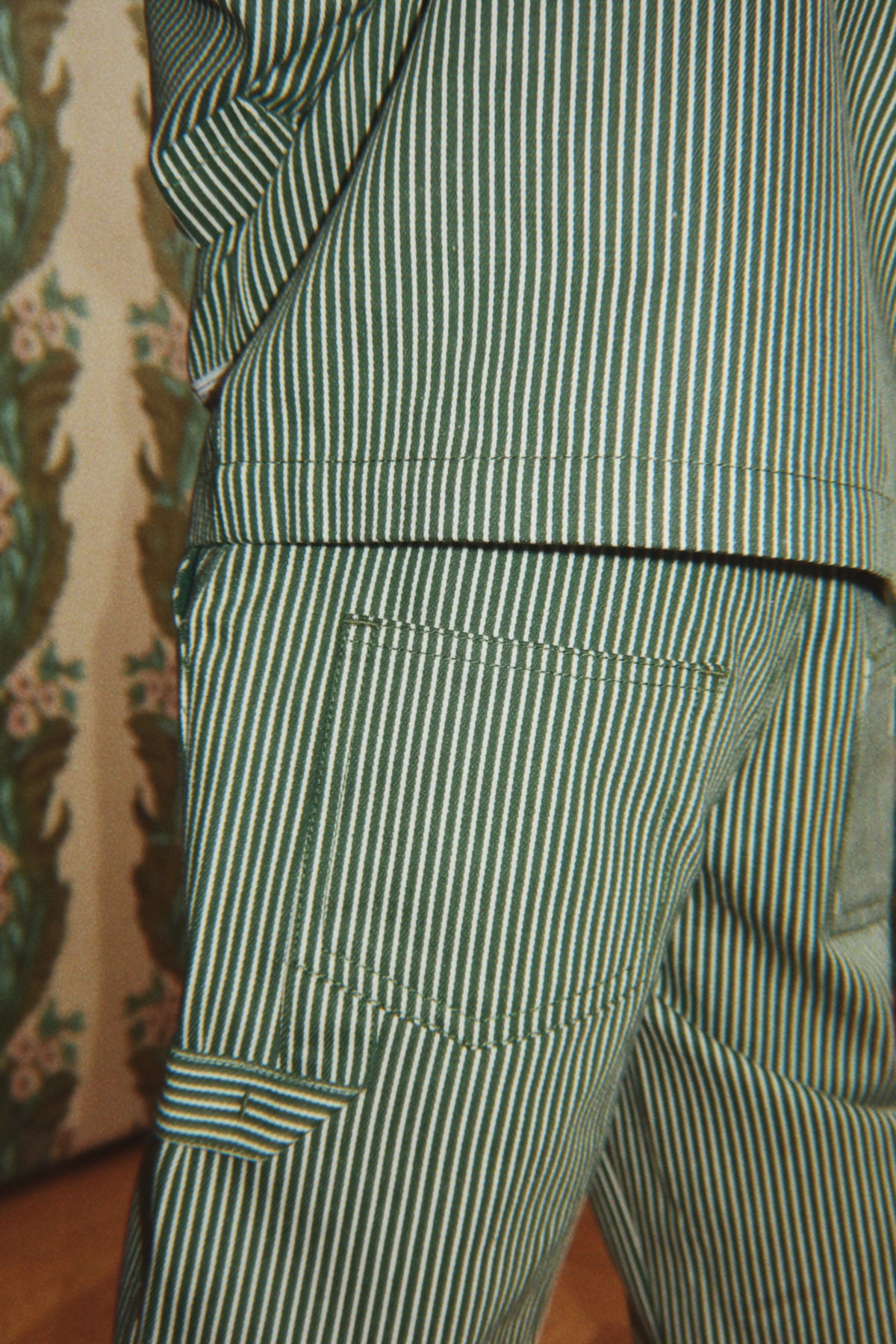 Luc Shirt Jacket - Milk Verte Stripe