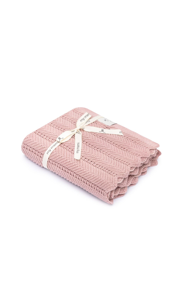 Bamboo Blanket Feather - Powder Pink
