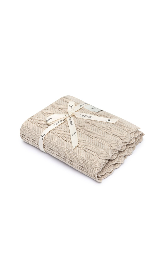 Bamboo Blanket Feather - Light Beige