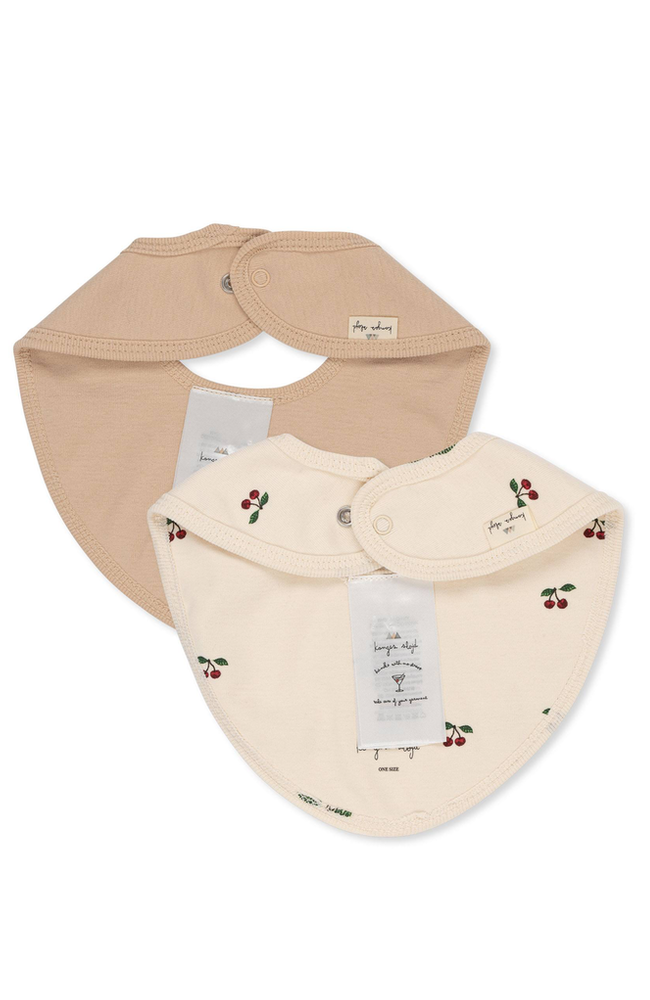 2 Pack Basic Bibs - Cherry