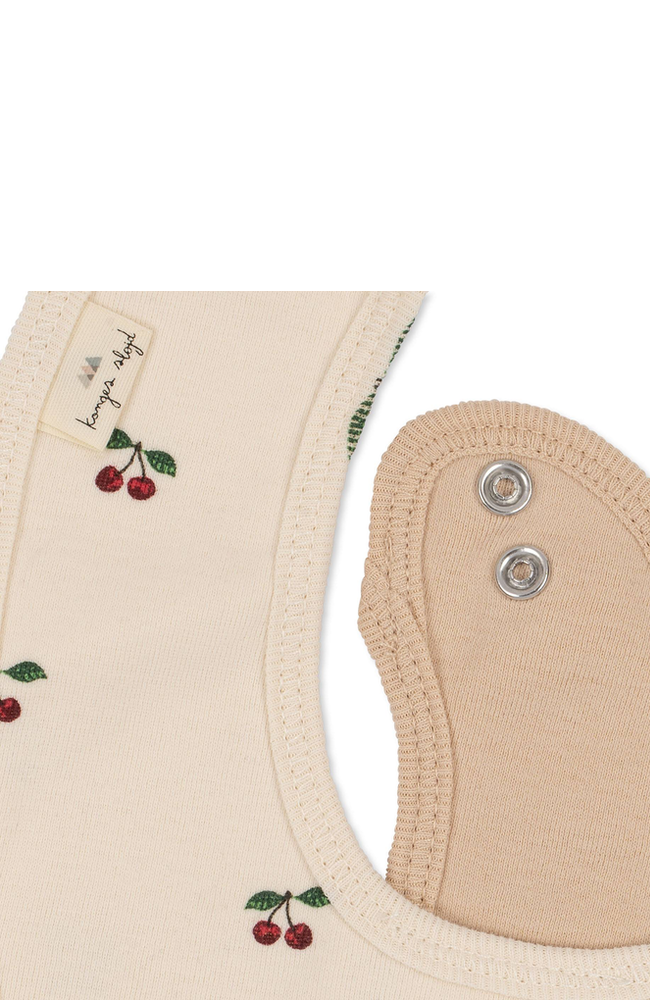 2 Pack Basic Bibs - Cherry