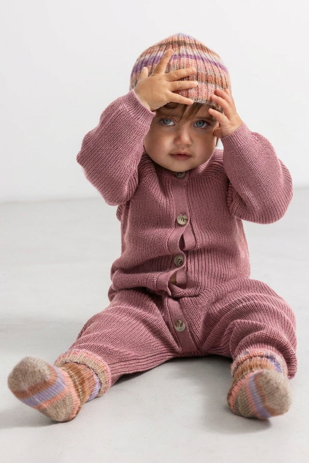 Robbie Knit Onesie - Autumn Russet