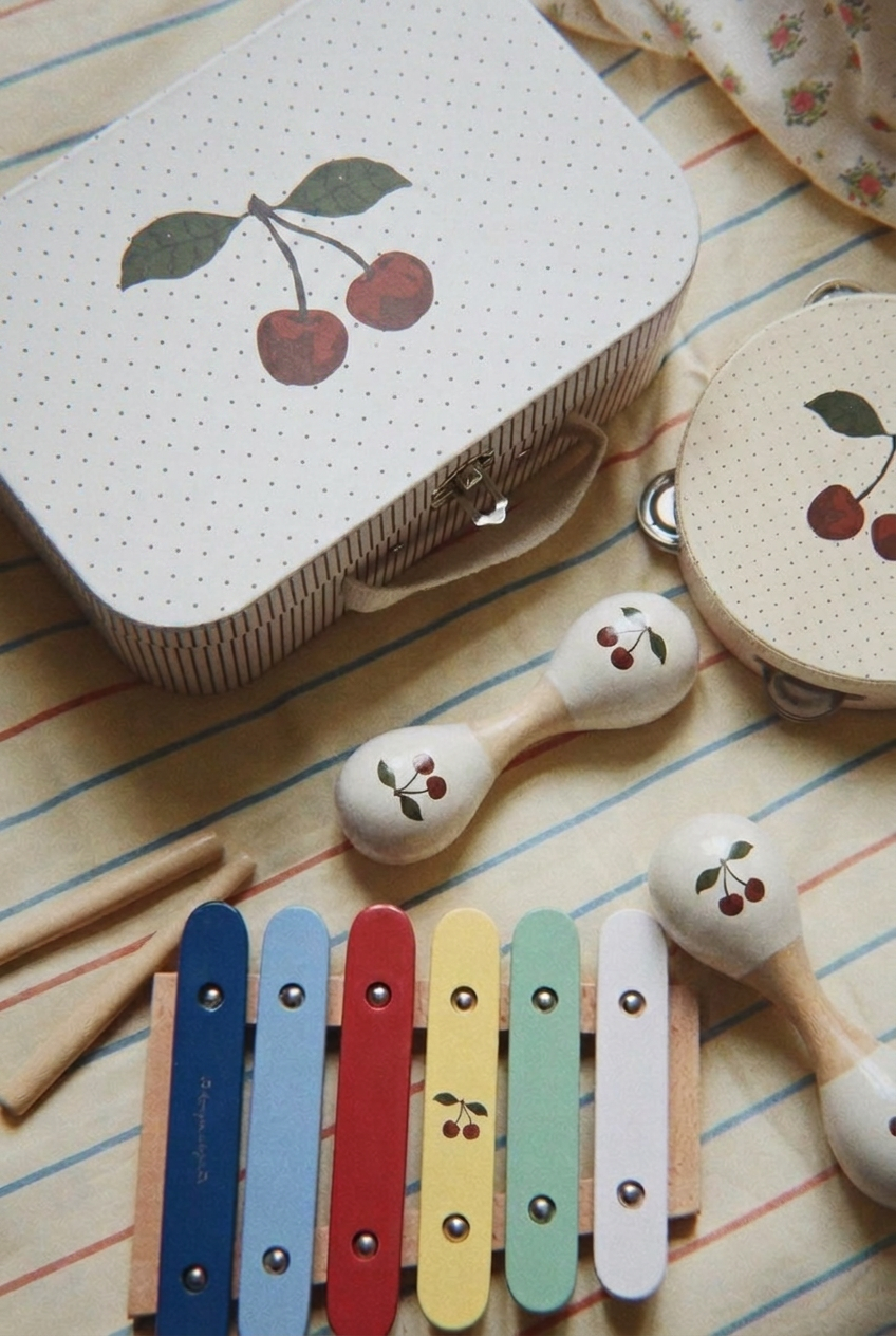 Wooden Music Set - Cherry White