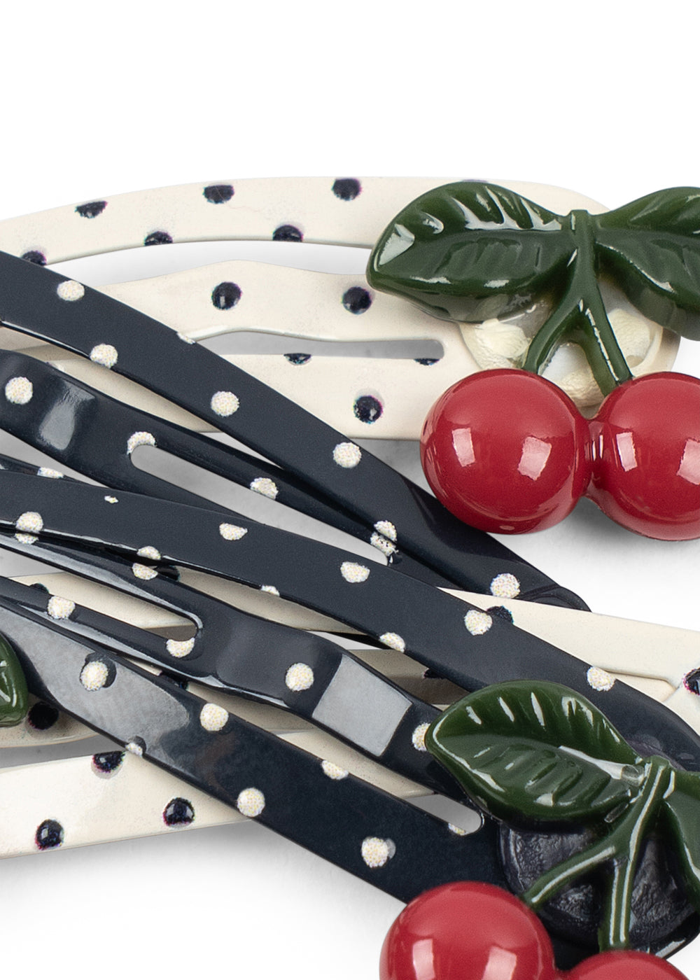 4pk Cherry Dot Hair Clips