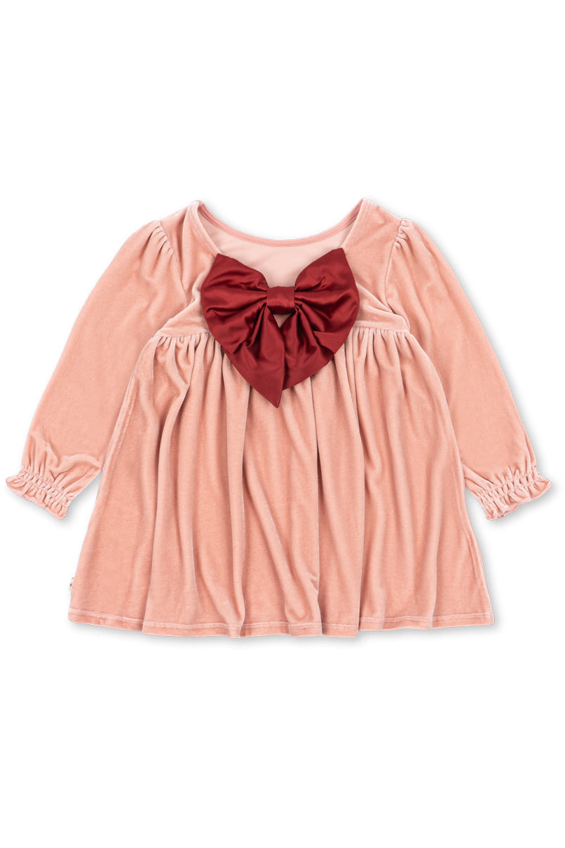 Gia Bow Dress - Mellow Rose