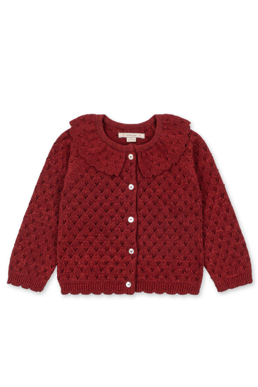 Holiday Cardigan - Red Dahlia