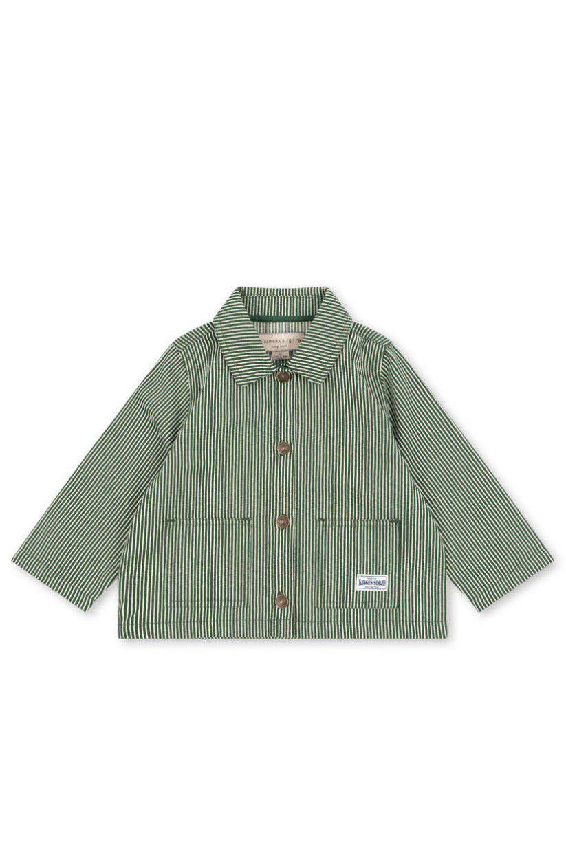 Luc Shirt Jacket - Milk Verte Stripe