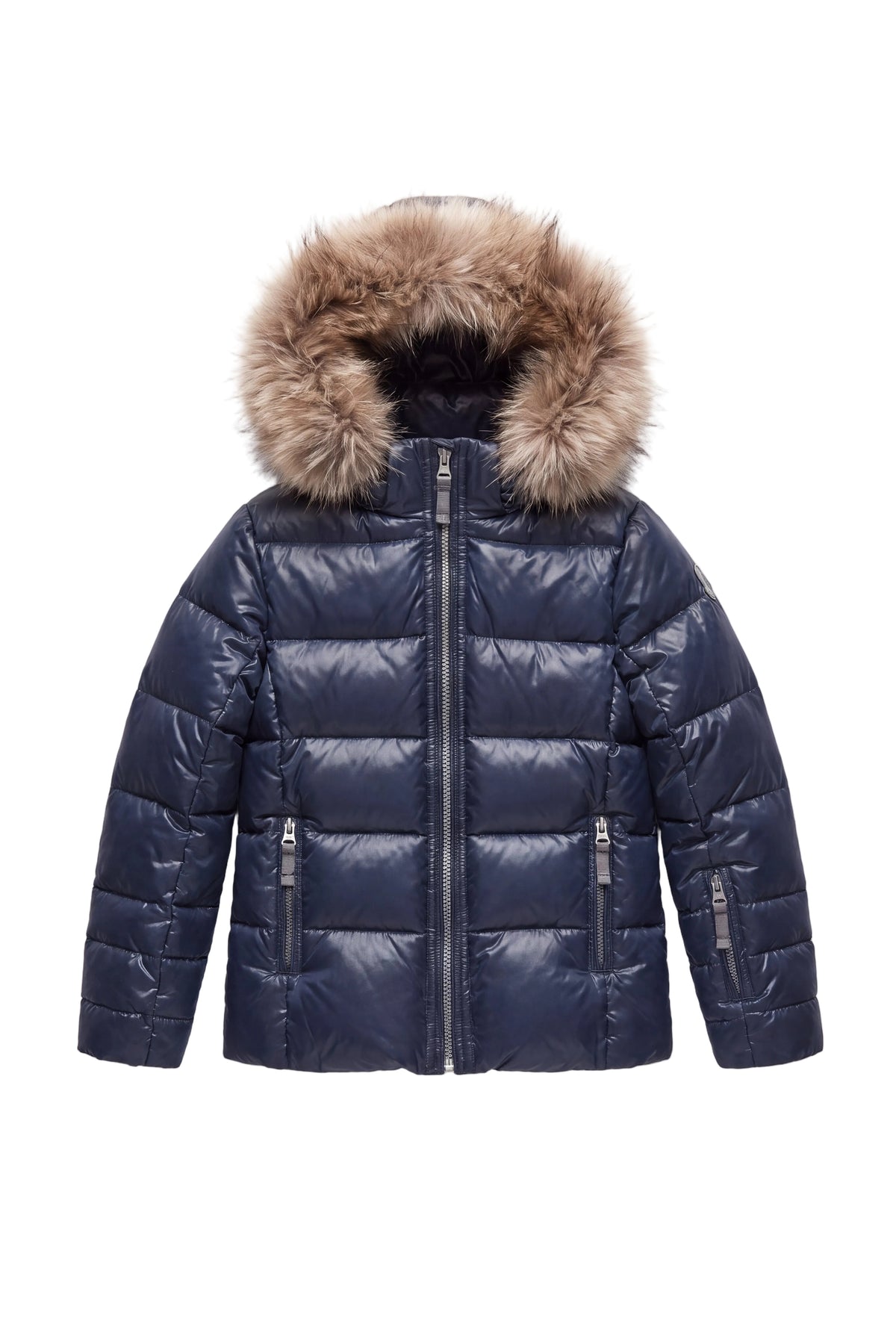 Down Jacket w/fur - Navy