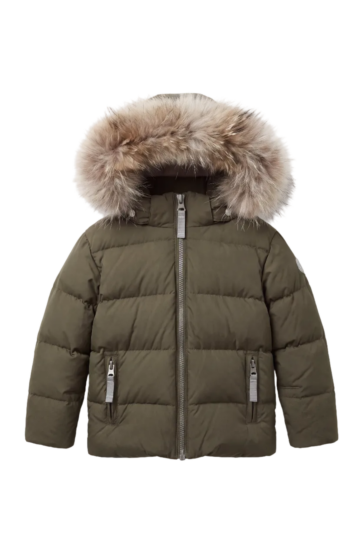 Baby Down Jacket w/fur - Crocodile