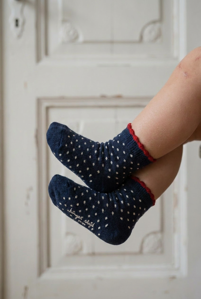 2 Pack Cherry Dot Socks - Cherry Mix