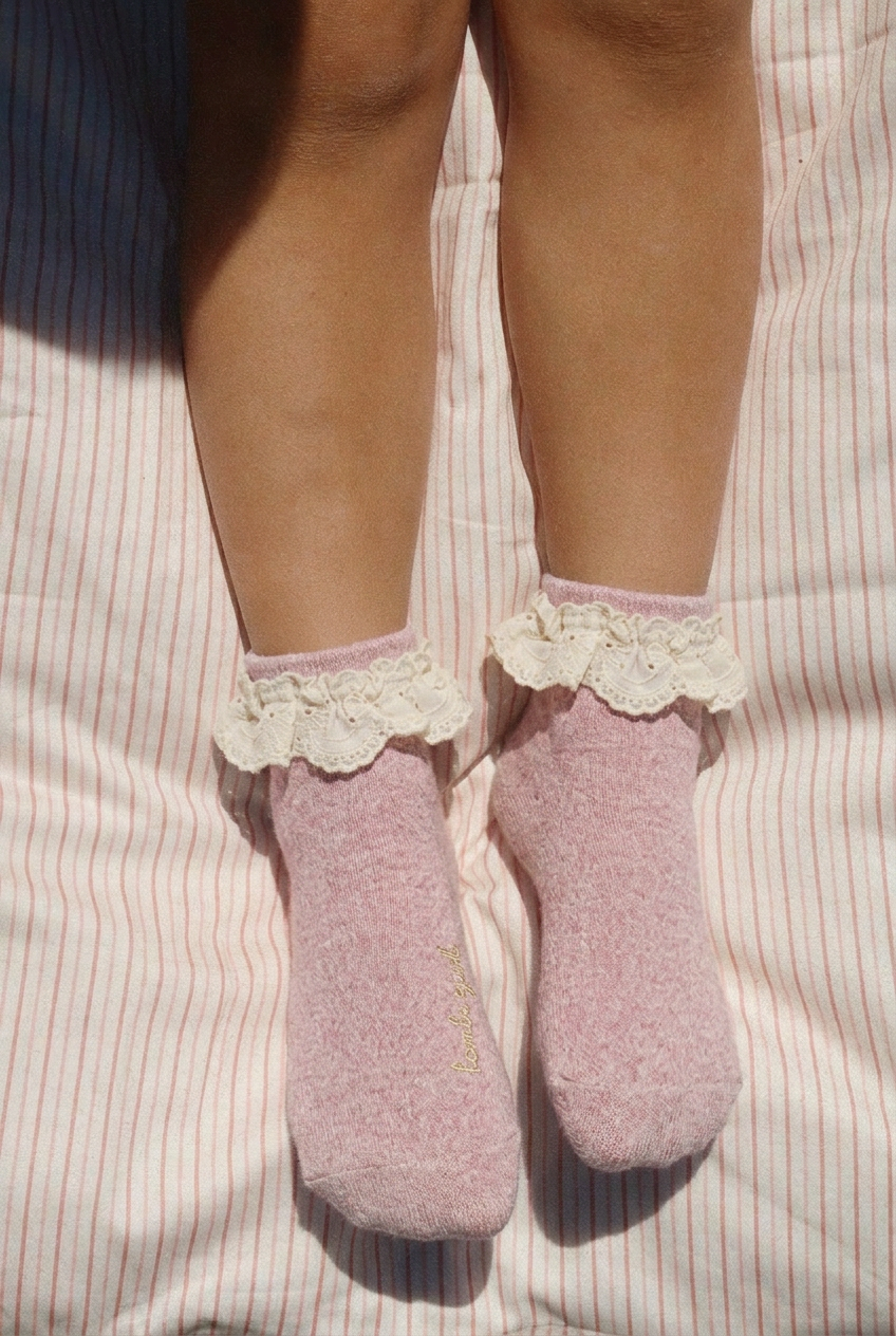 Glitter Frill Socks 2pk - Rosette