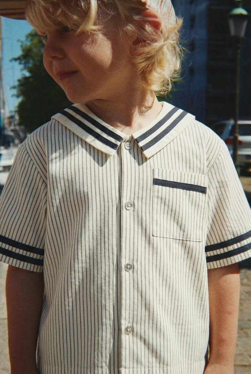 Allie Sailor Shirt - Bleu Stripe