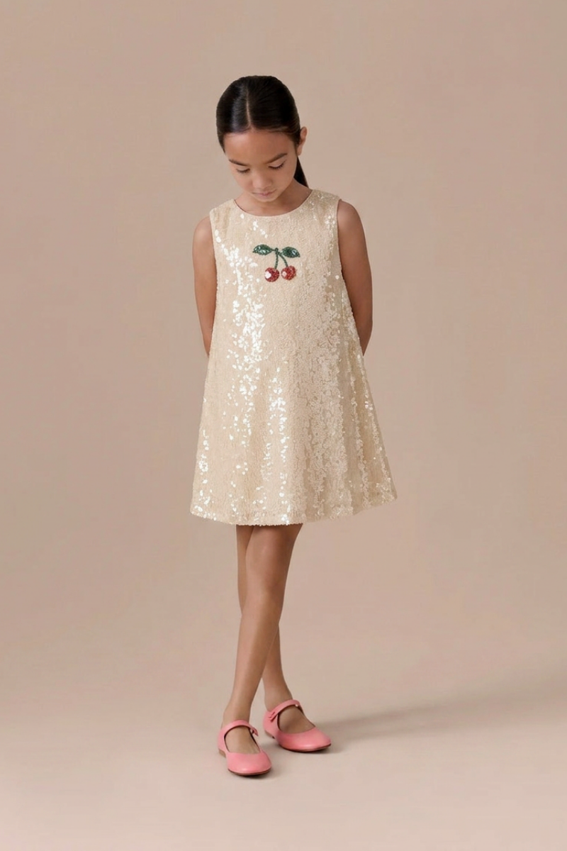 Aries Sequin Dress - White Smoke