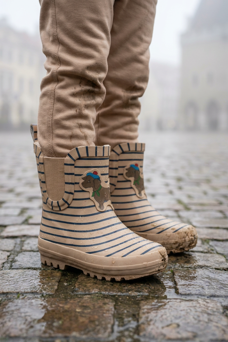 Roi Printed Rain Boot Low - Stripe La Mer