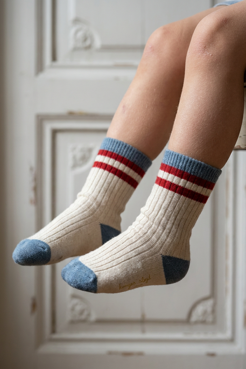 2 Pack Rib Socks - Pearl Blue