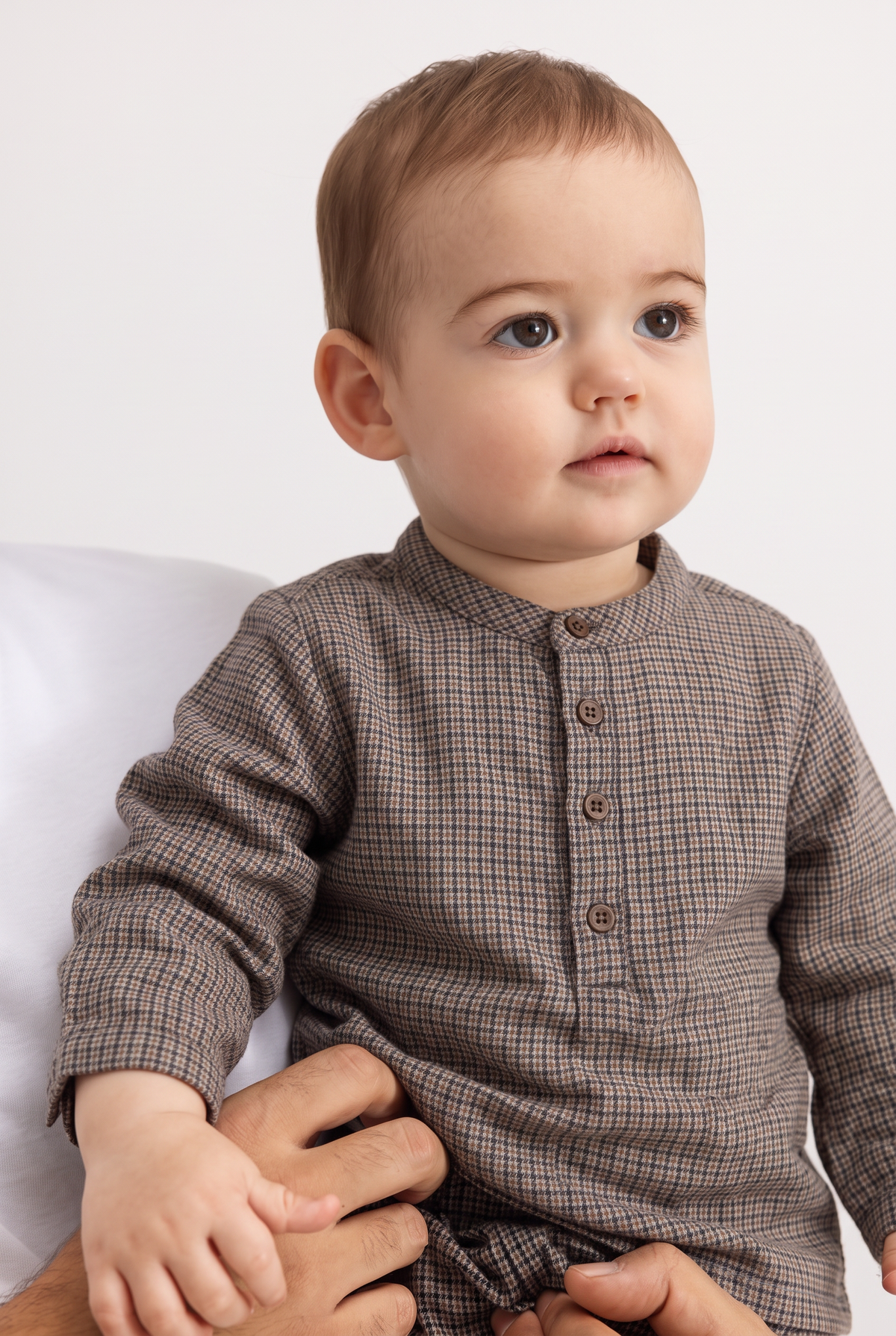 Totoro Baby Shirt - Houndstooth Check