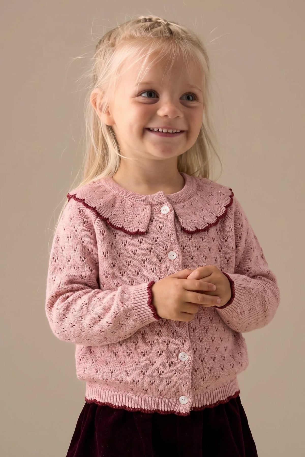 Holiday Cardigan - Mellow Rose