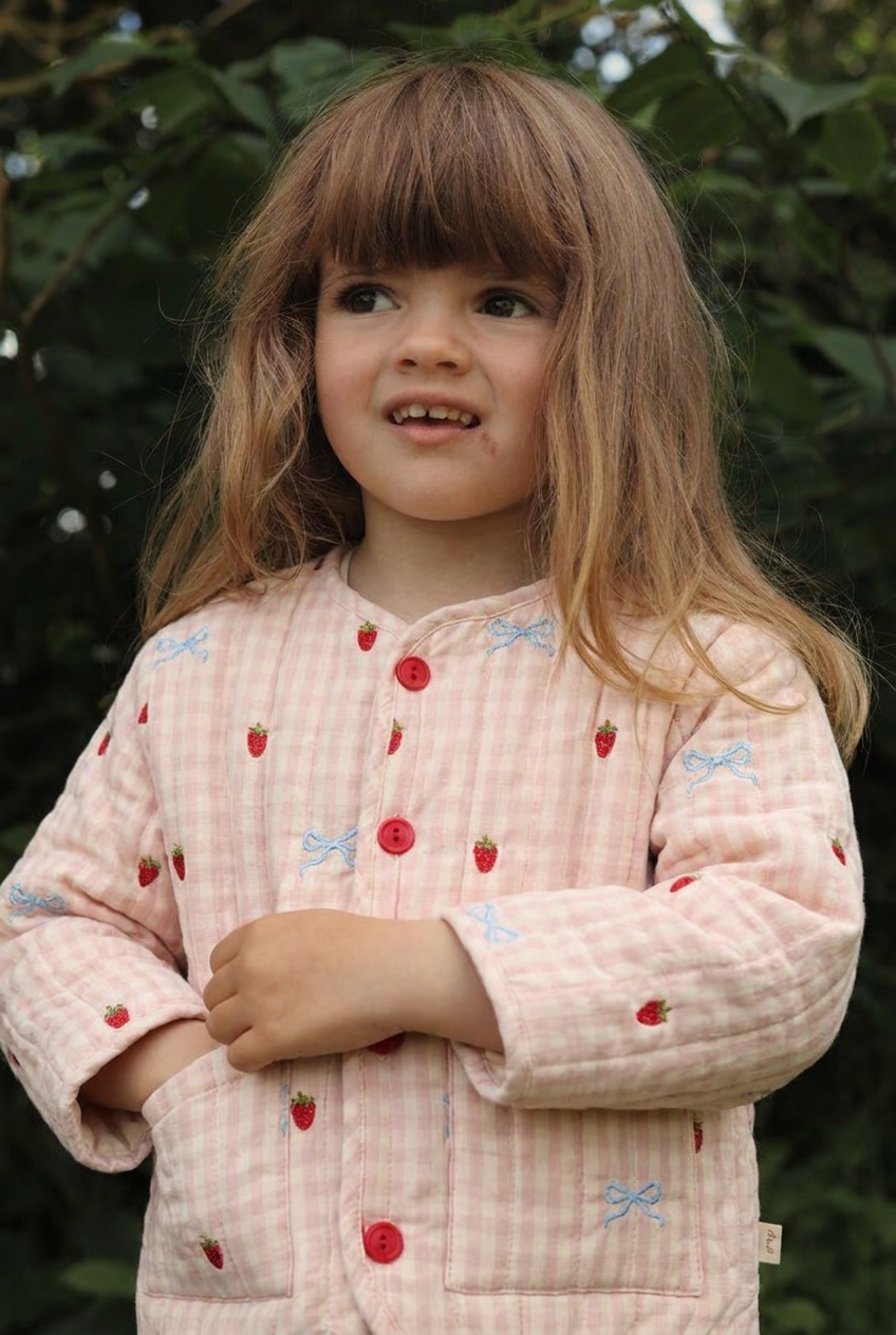 Dolly Bow Jacket - Berry/Bow Gingham