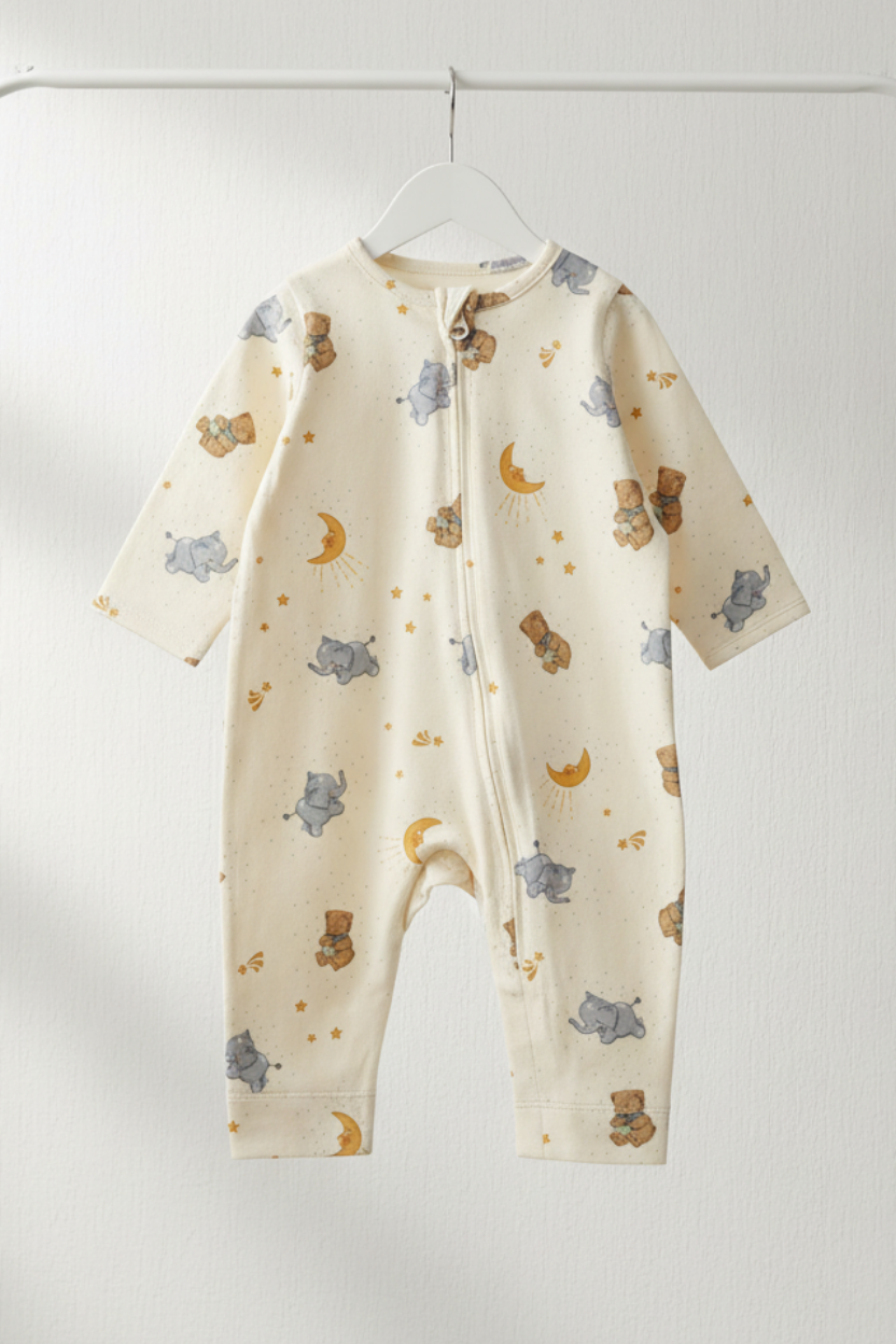 Basic Zip Onesie - Cucciolo