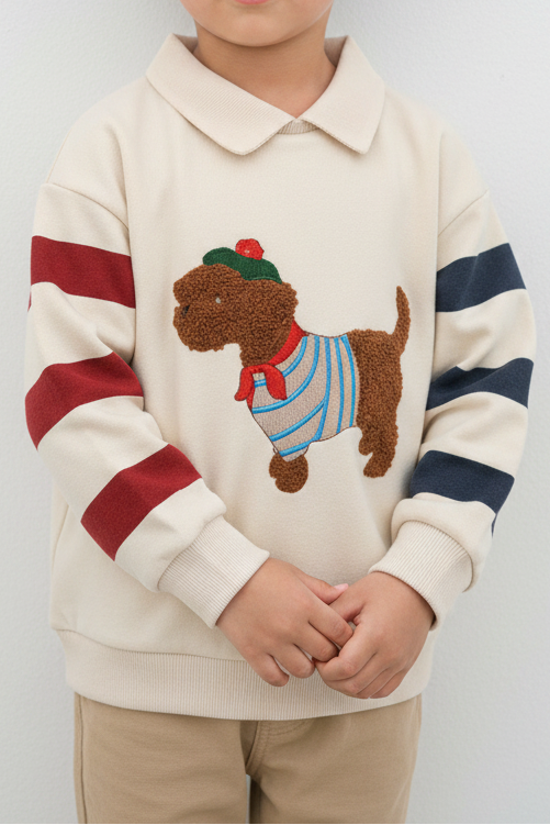 Spotty Sweat Shirt - Brown Rice