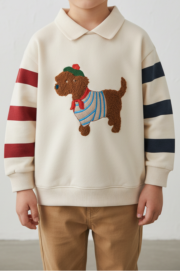 Spotty Sweat Shirt - Brown Rice