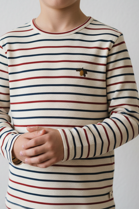 Voco Modal Blouse - Tricolore Bleu