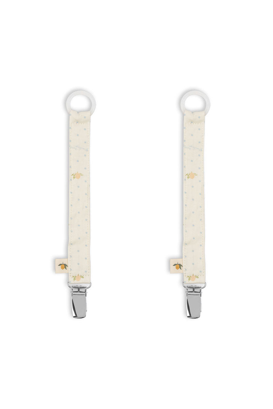 2 Pack Pacifier Holder - Lemon Dot